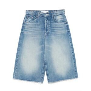 MOTHER Women’s Cotton Denim Shorts Blue Size S
